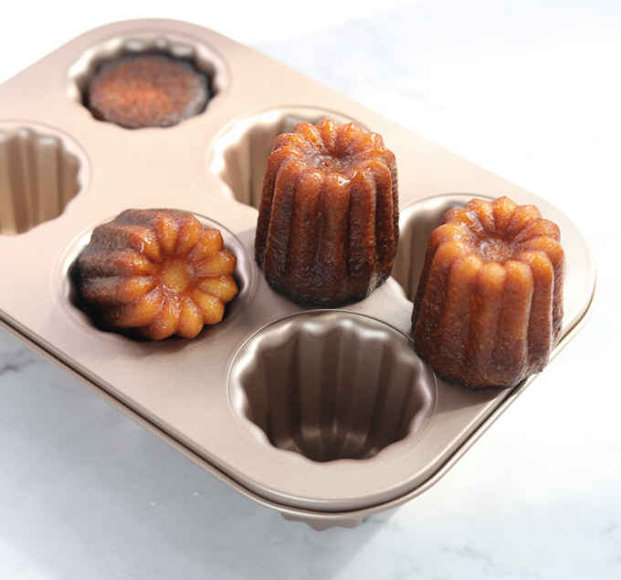 ChefMade Canelés Mould Tray, 6-cavities