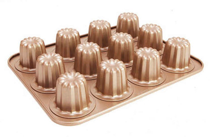 ChefMade Canelés Mould Tray, 12-cavities