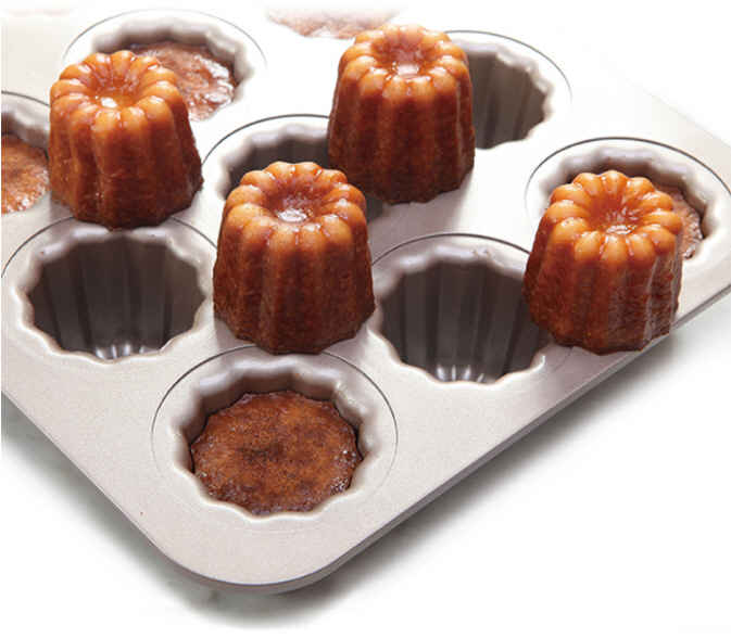 ChefMade Canelés Mould Tray, 12-cavities
