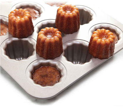 ChefMade Canelés Mould Tray, 12-cavities