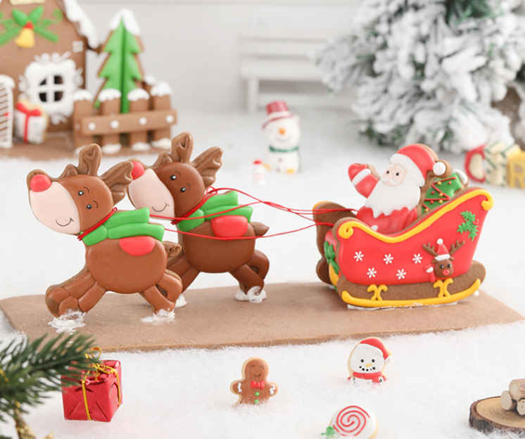 3D Christmas Cookie Mold Set, 8pc/set