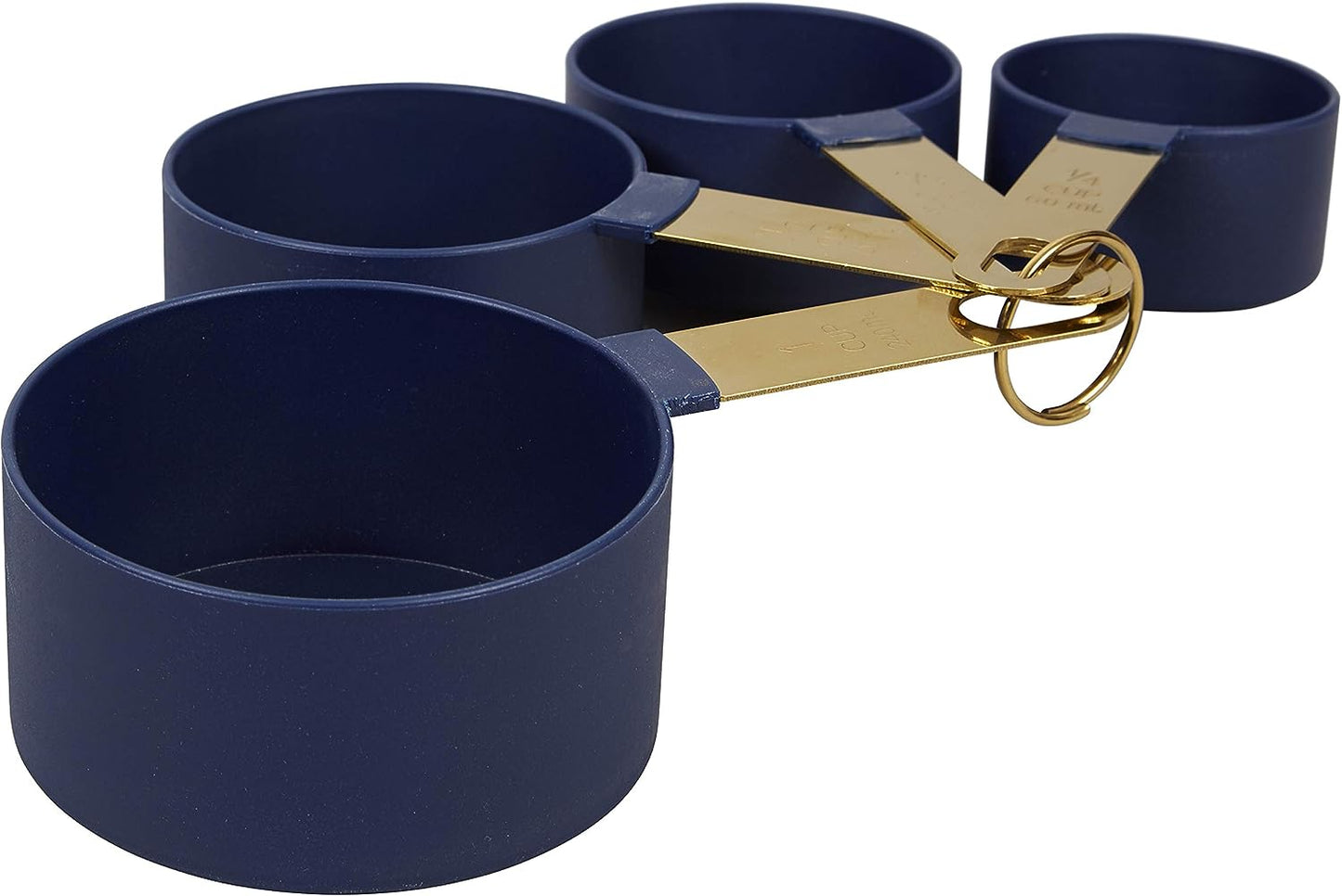Wilton Navy Blue and Gold Measuring Cups, Measuring Spoons and Whisks Set, 10-Pcs