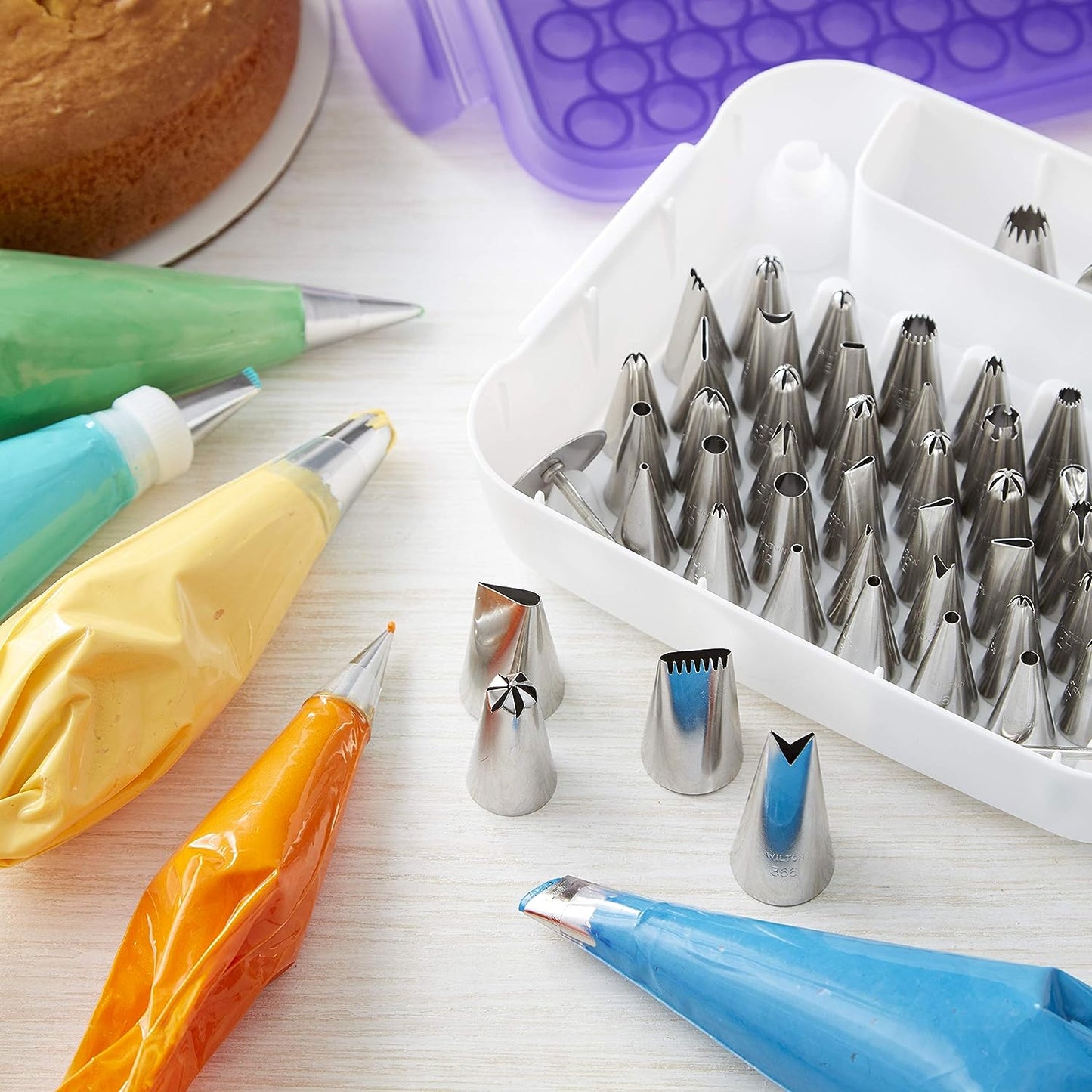 Wilton Master Decorating Tip Set, 55-Pcs, Purple
