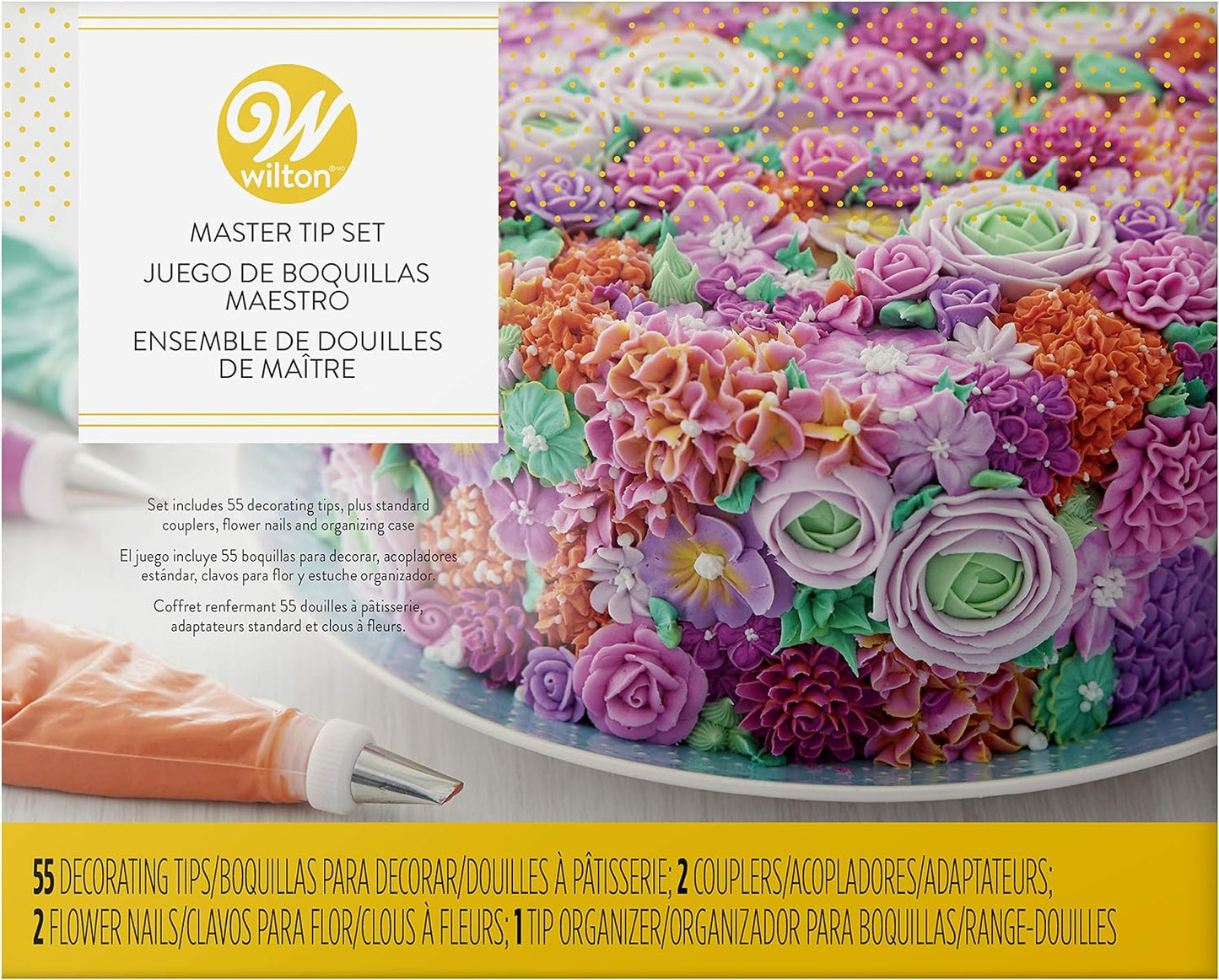 Wilton Master Decorating Tip Set, 55-Pcs, Purple