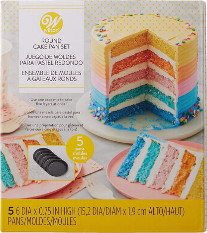 Wilton Easy Layers Round Cake Pan Set, 6"