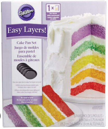 Wilton Easy Layers Round Cake Pan Set, 6"
