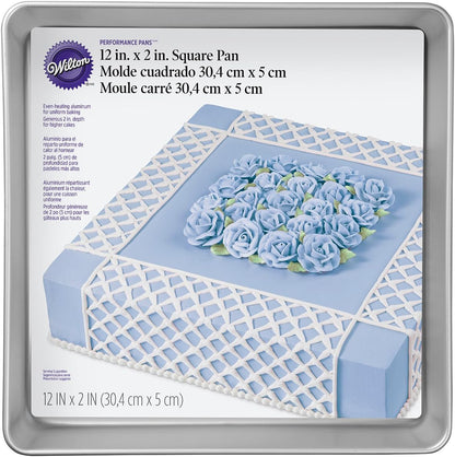 Wilton Performance Pans Aluminum Square Cake and Brownie Pan, 12"x12"
