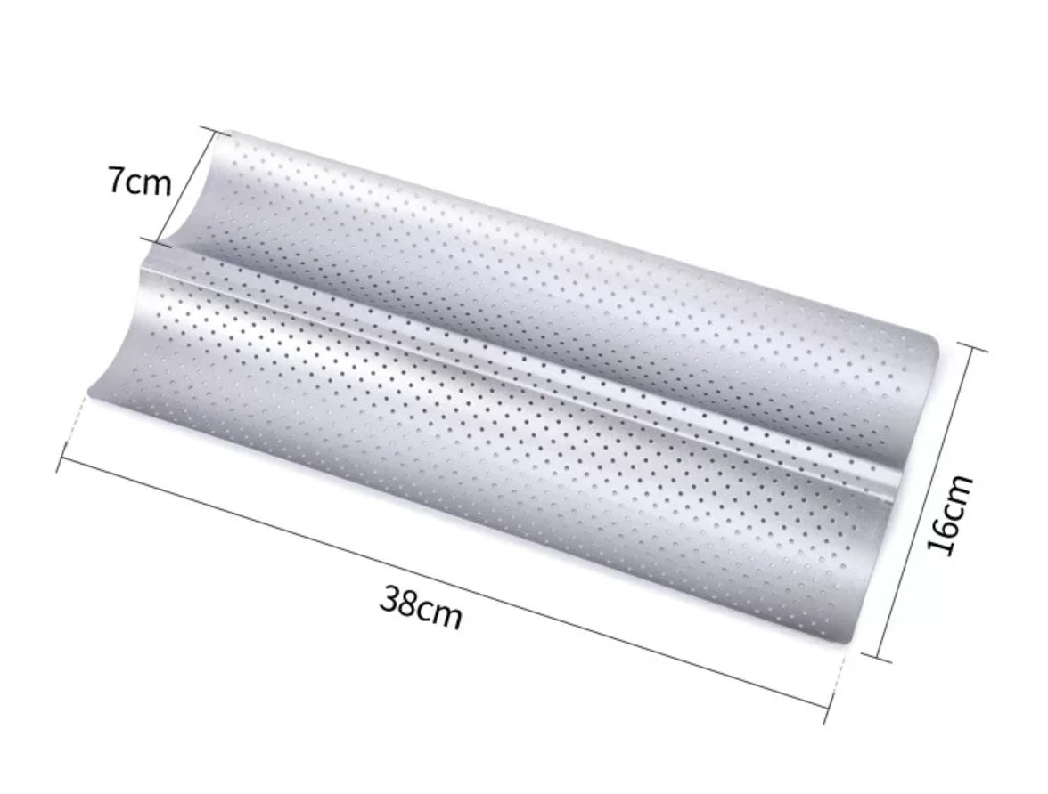 Baguette Tray, 2-well, Long Champagne Gold