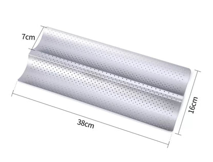 Baguette Tray, 2-well, Long Champagne Gold