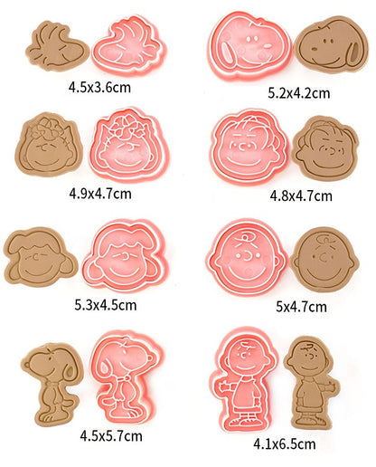 3D Cookie Mold set, Snoopy 8pcs