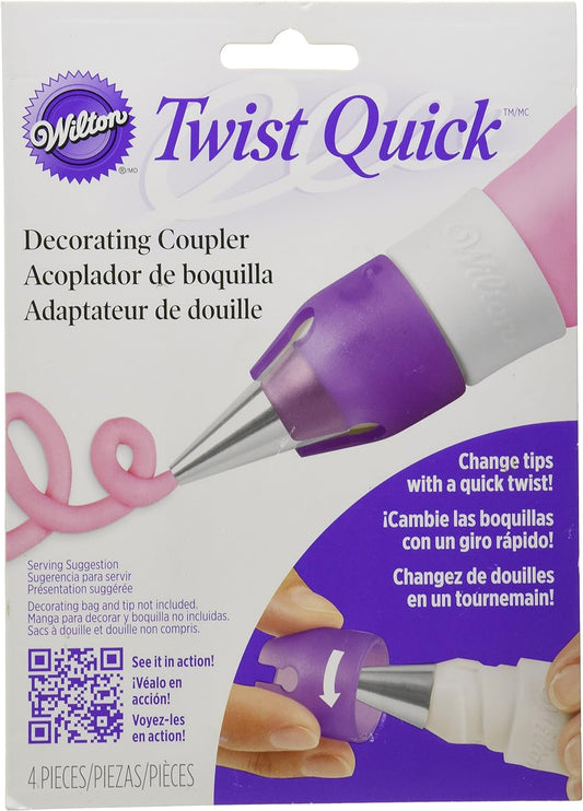 Wilton Twist Quick Change Decorating Coupler, 4-Pcs