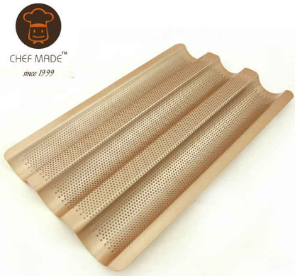 Chefmade Baguette Tray, 3-well, Long