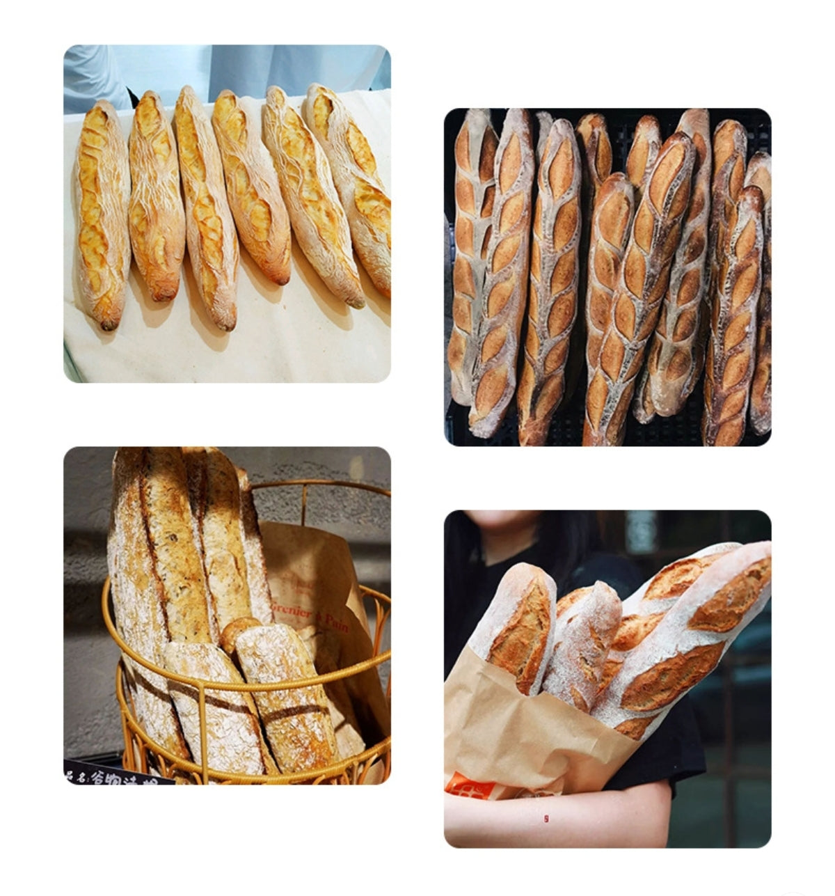 Baguette Tray, 2-well, Long Champagne Gold