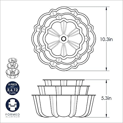 Nordic Ware Tiered Bundt Set, 3-pc
