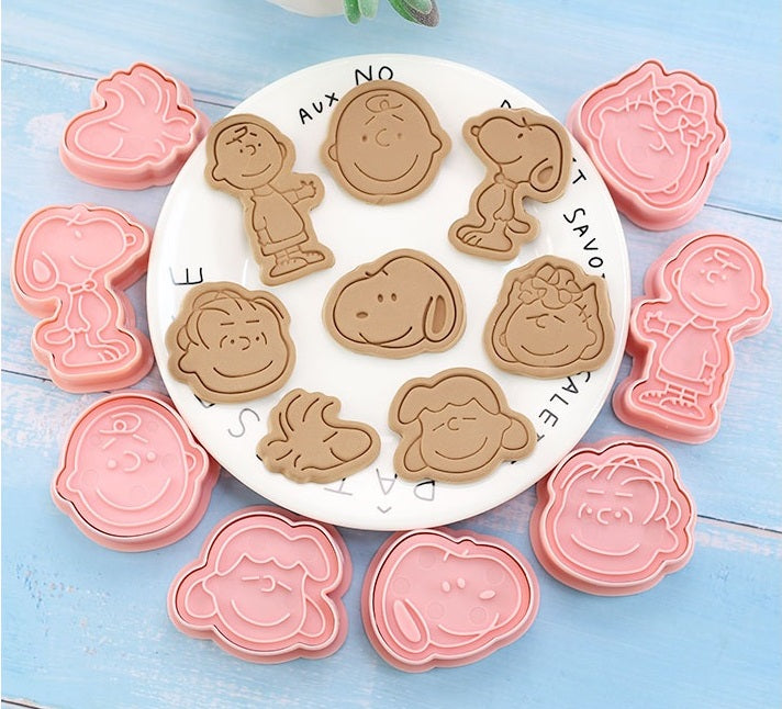 3D Cookie Mold set, Snoopy 8pcs