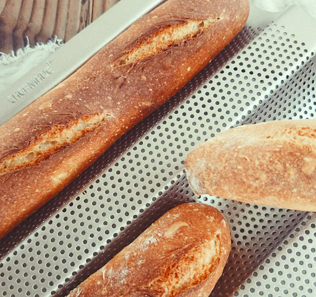 Chefmade Baguette Tray, 3-well, Long