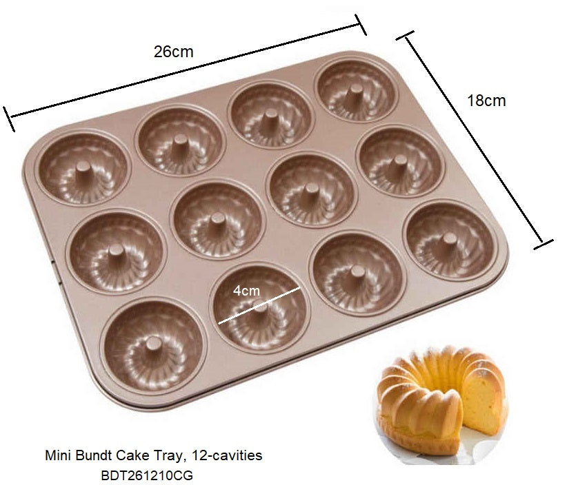 Mini Bundt Cake Tray, 12-cavities