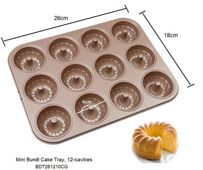 Mini Bundt Cake Tray, 12-cavities