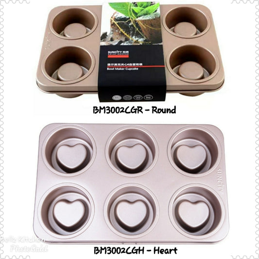 Bowl Maker Cup Cake Pan, 6-cups