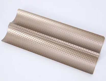 Baguette Tray, 2-well, Long Champagne Gold
