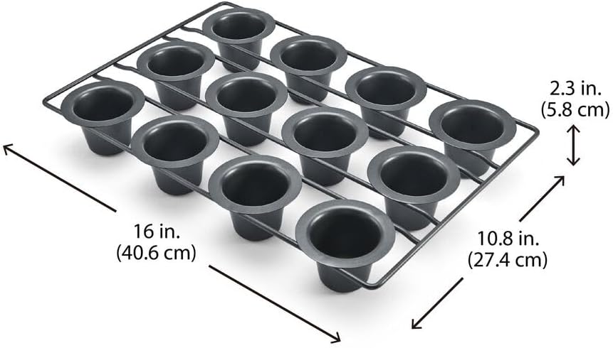 Chicago Metallic Professional Mini Popover Pan, 12-cavities