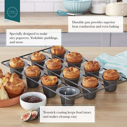 Chicago Metallic Professional Mini Popover Pan, 12-cavities