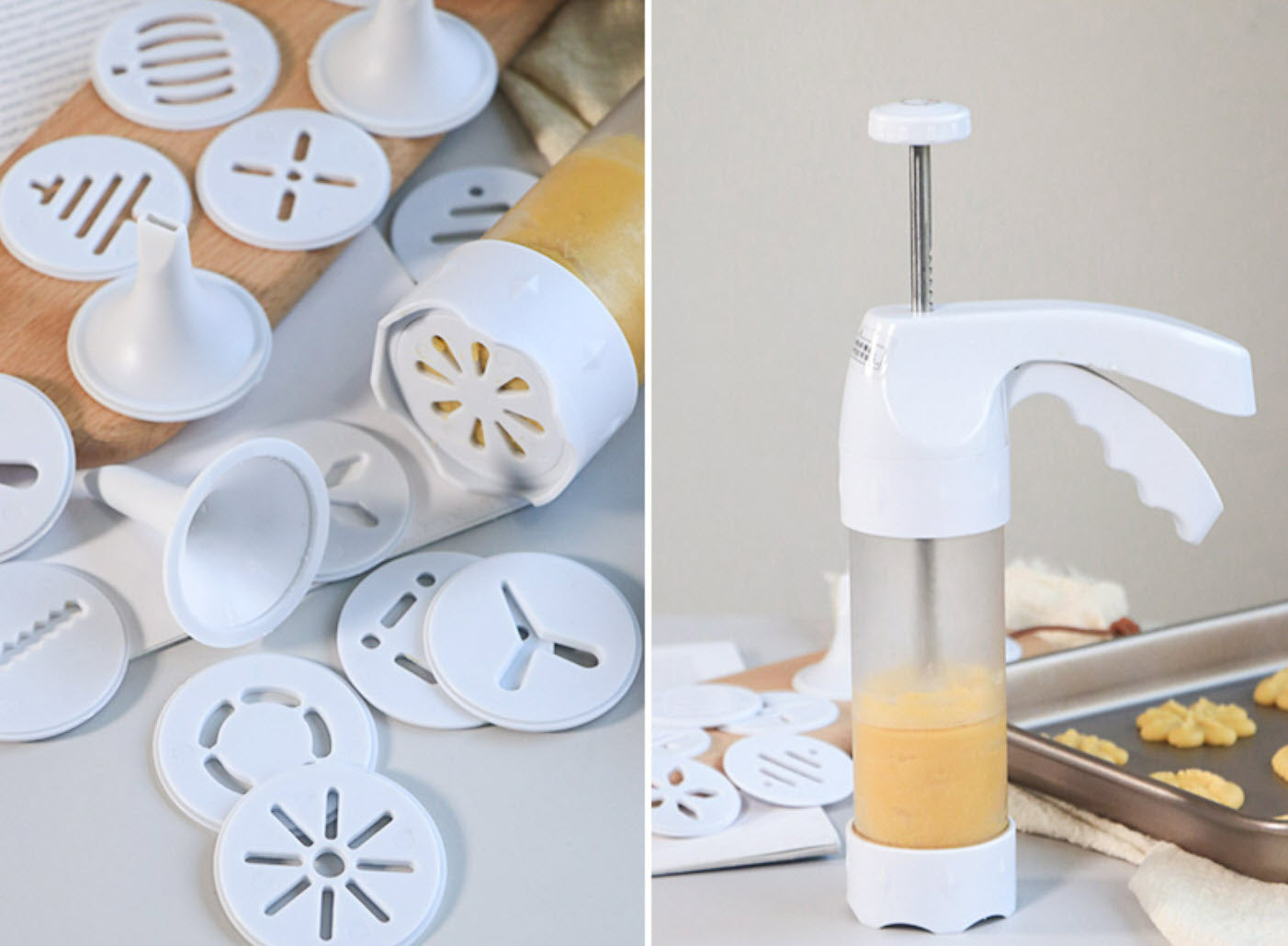 Biscuit Cookie Press Sets, 18 discs