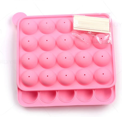 Silicone Cake Pop Mould, 20-cavities