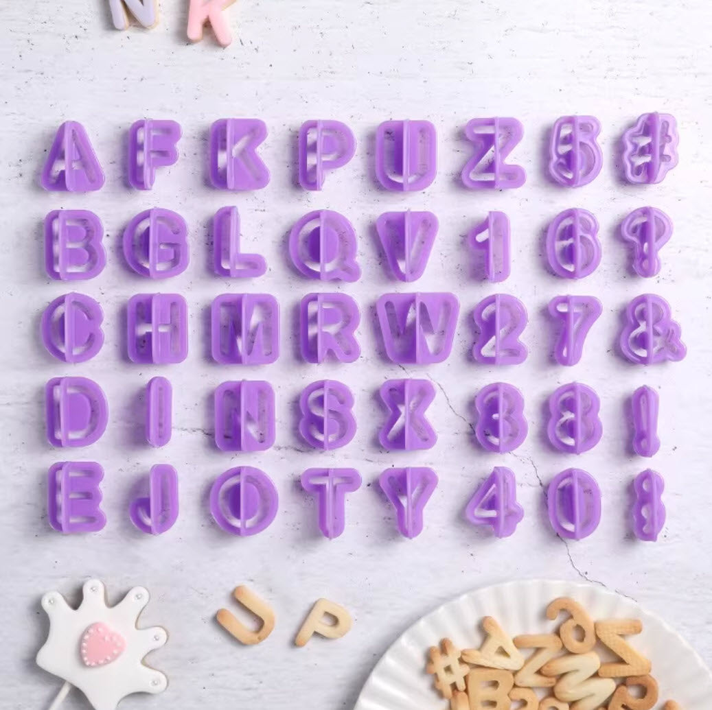 Alphabet Fondant Cutter, 40-pcs