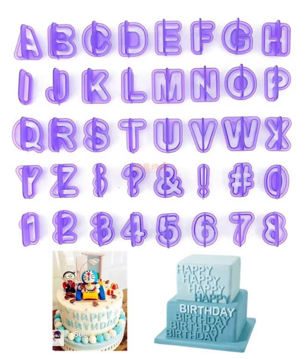 Alphabet Fondant Cutter, 40-pcs