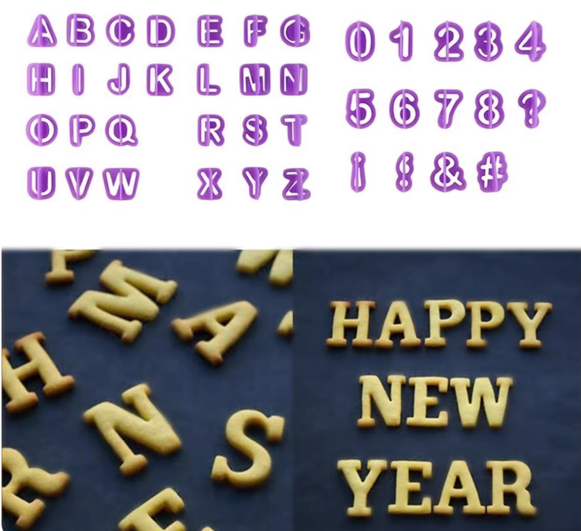Alphabet Fondant Cutter, 40-pcs