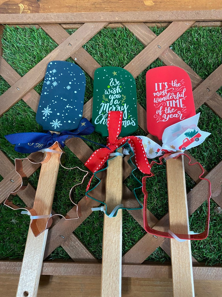 Christmas Spatula + Cookie Cutter Set, 2-pcs