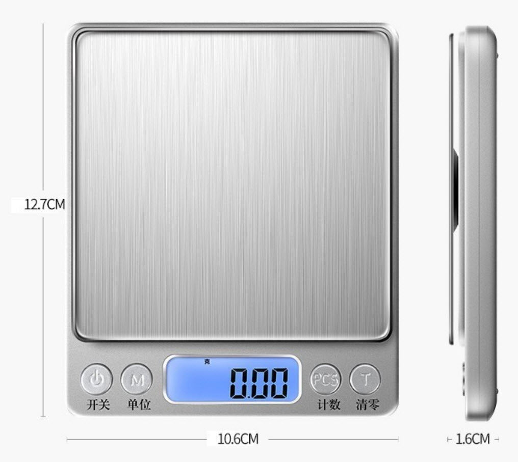 LED Electronic Digital Kitchen Scale, 3kg/0.1g
