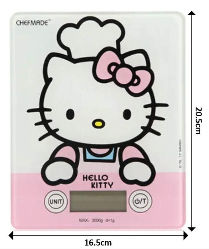 ChefMade Hello Kitty Touchscreen Precision LED Electronic Scale Tempered Glass, 5kg/1g