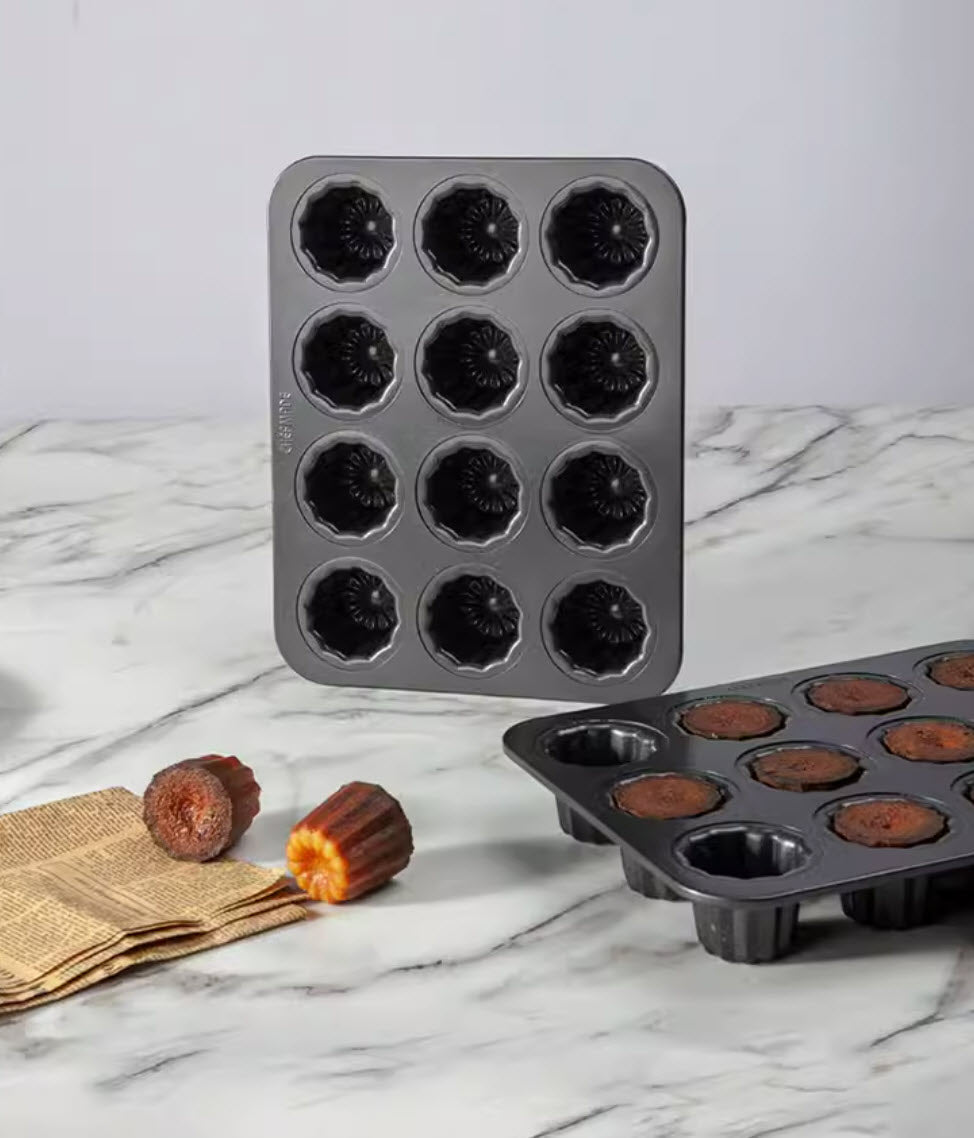 ChefMade Canelés Mould Tray, 12-cavities