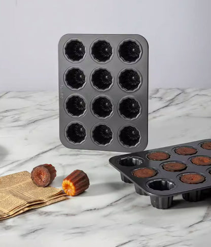 ChefMade Canelés Mould Tray, 12-cavities