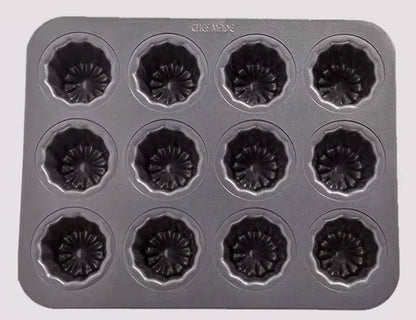 ChefMade Canelés Mould Tray, 12-cavities