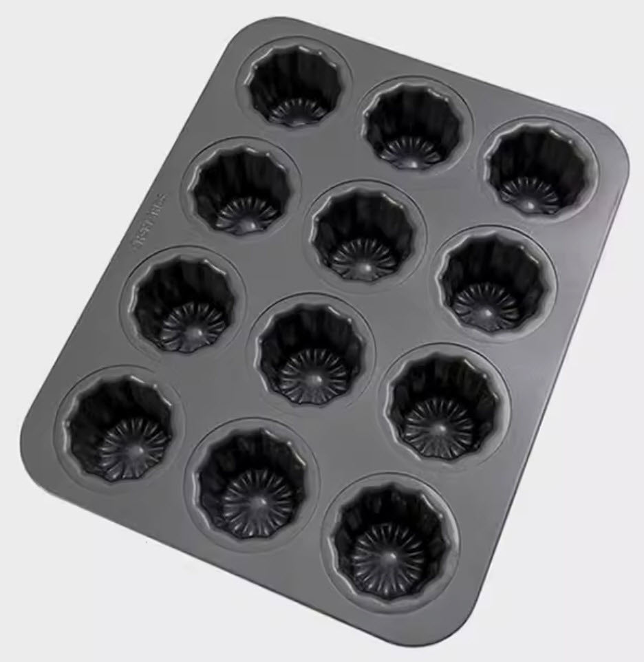 ChefMade Canelés Mould Tray, 12-cavities