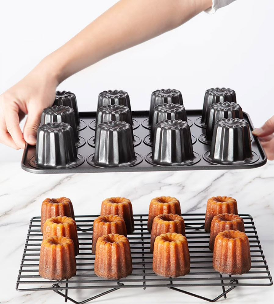ChefMade Canelés Mould Tray, 12-cavities