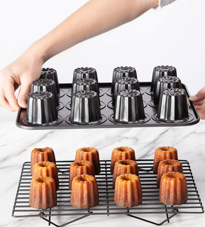 ChefMade Canelés Mould Tray, 12-cavities