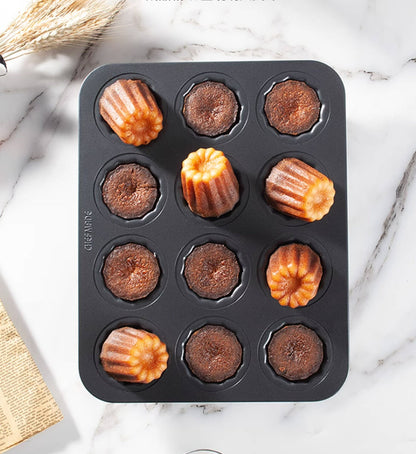 ChefMade Canelés Mould Tray, 12-cavities