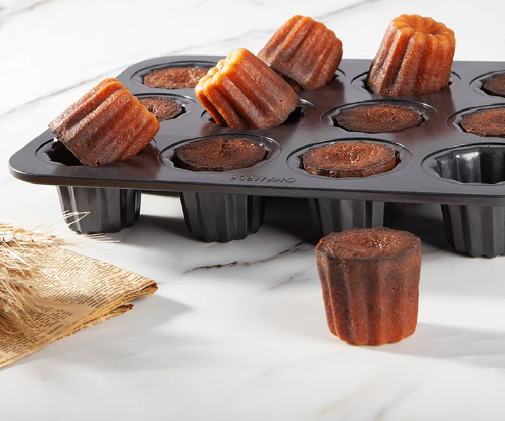 ChefMade Canelés Mould Tray, 12-cavities