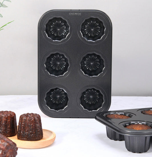 ChefMade Canelés Mould Tray, 6-cavities