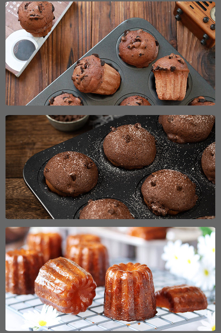 ChefMade Canelés Mould Tray, 6-cavities