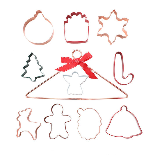 Christmas Cookie Cutters with hanger, 10-pcs