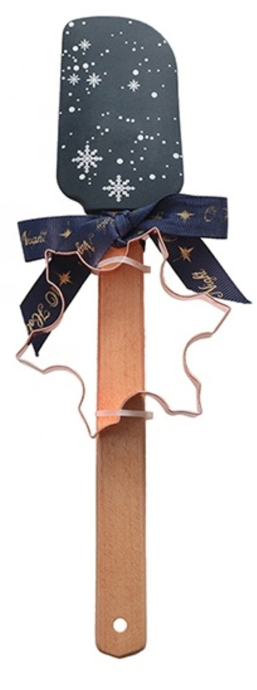 Christmas Spatula + Cookie Cutter Set, 2-pcs