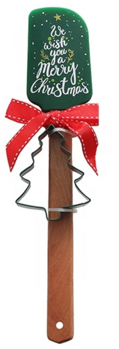 Christmas Spatula + Cookie Cutter Set, 2-pcs